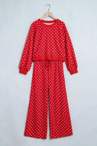 The Finley Pant Set - Red — view 3