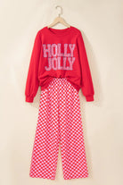 The Felicity Pant Set - Red — view 4