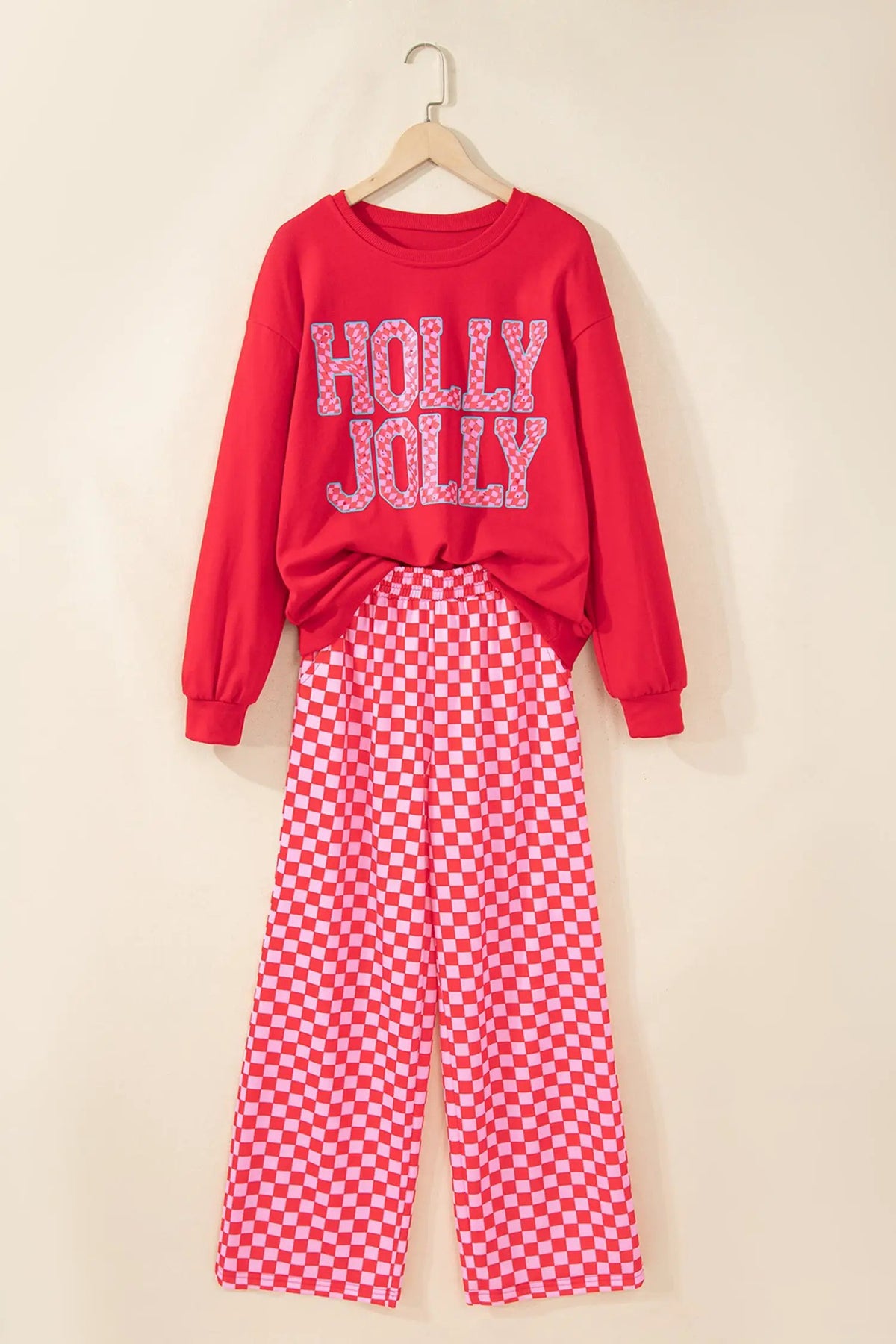 The Felicity Pant Set - Red — view 4