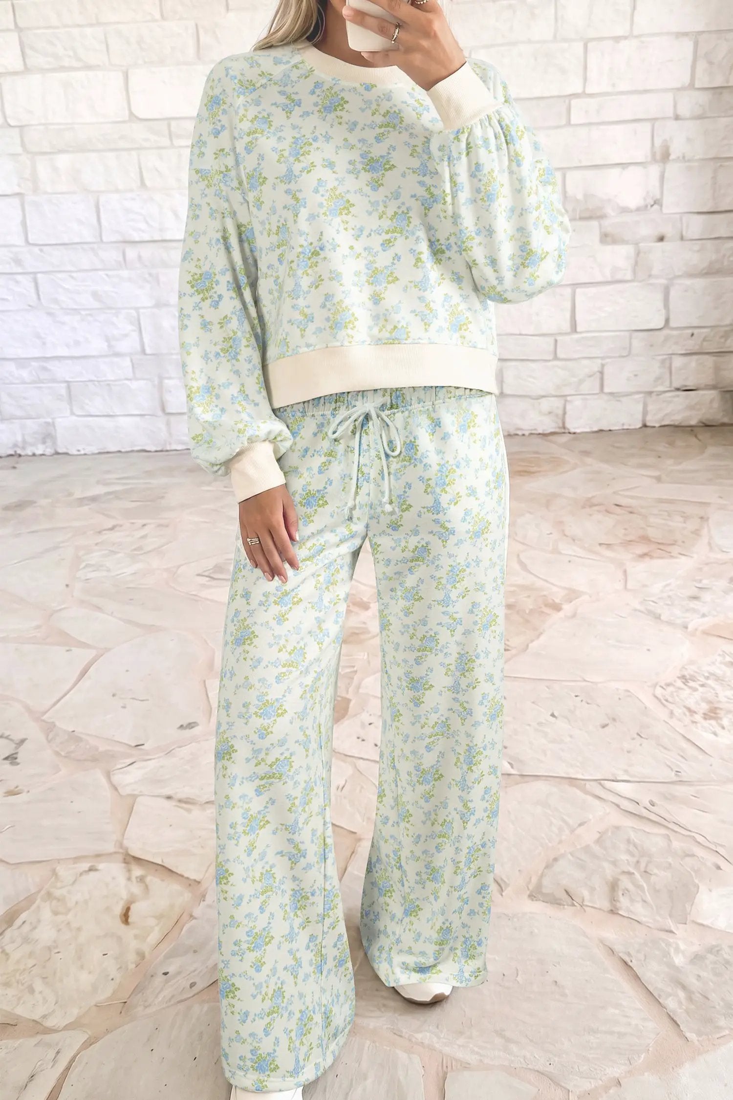 The Hattie Pant Set - Sky Blue — main photo