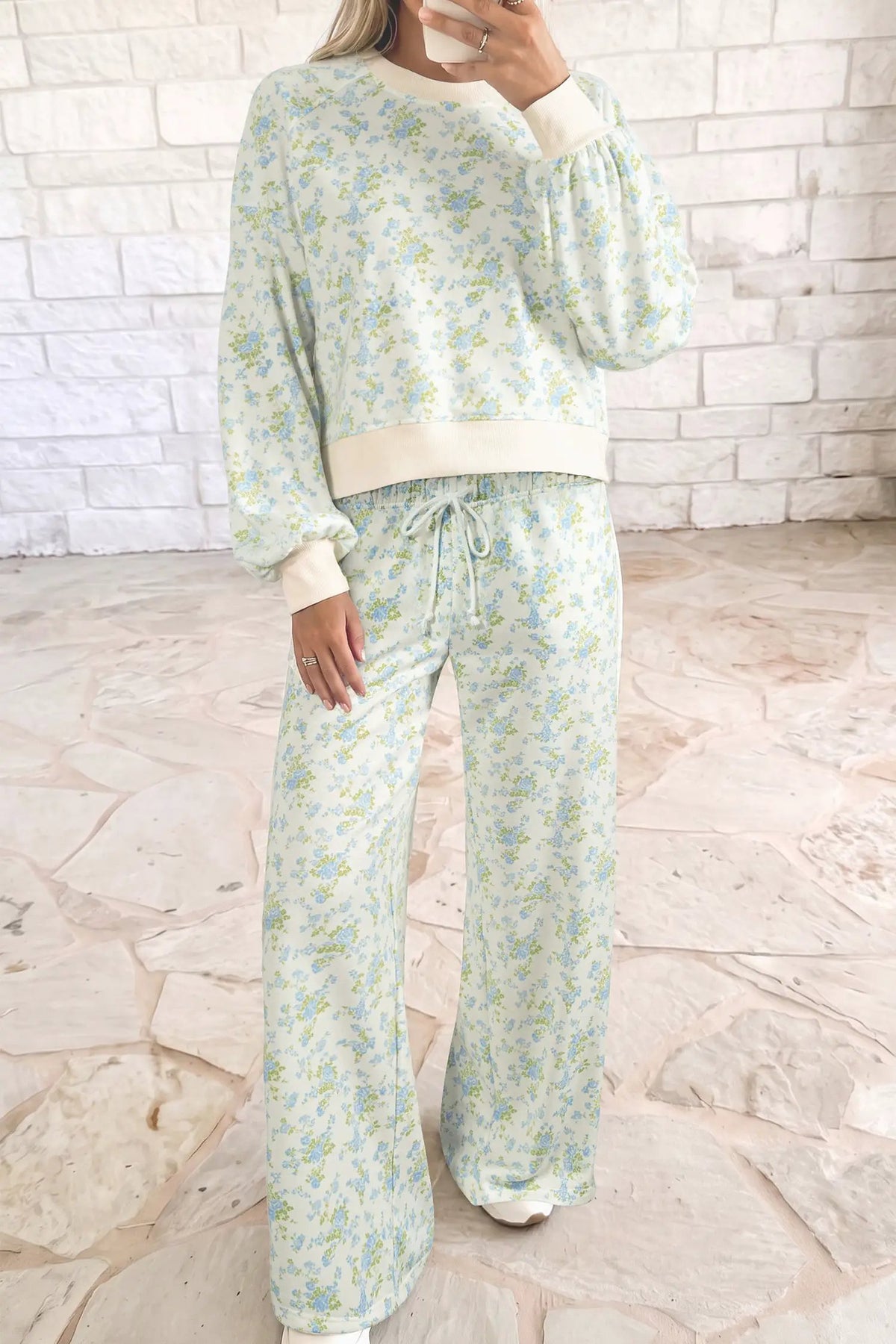 The Hattie Pant Set - Sky Blue — main photo