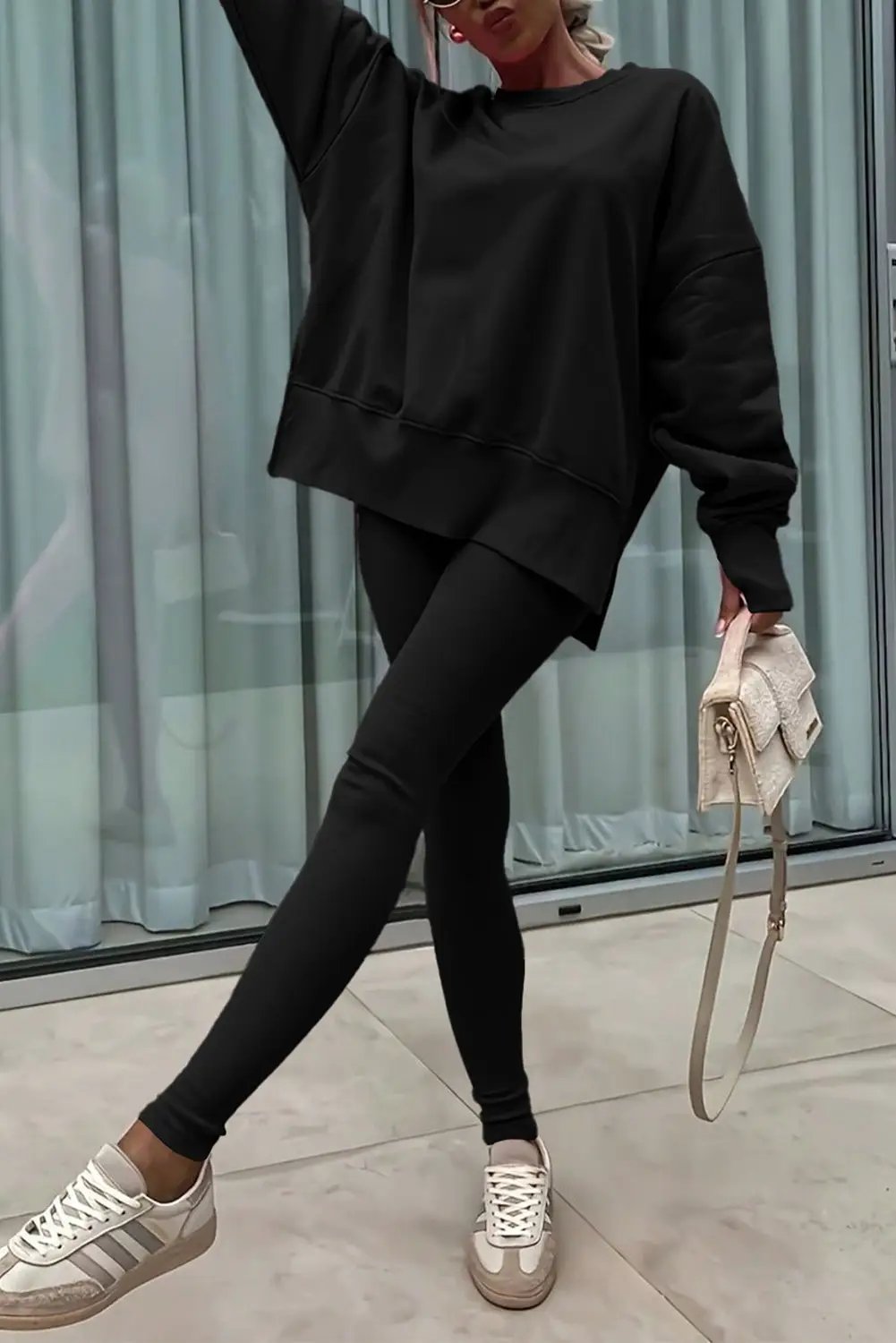 The Margo Pant Set - Black — main photo