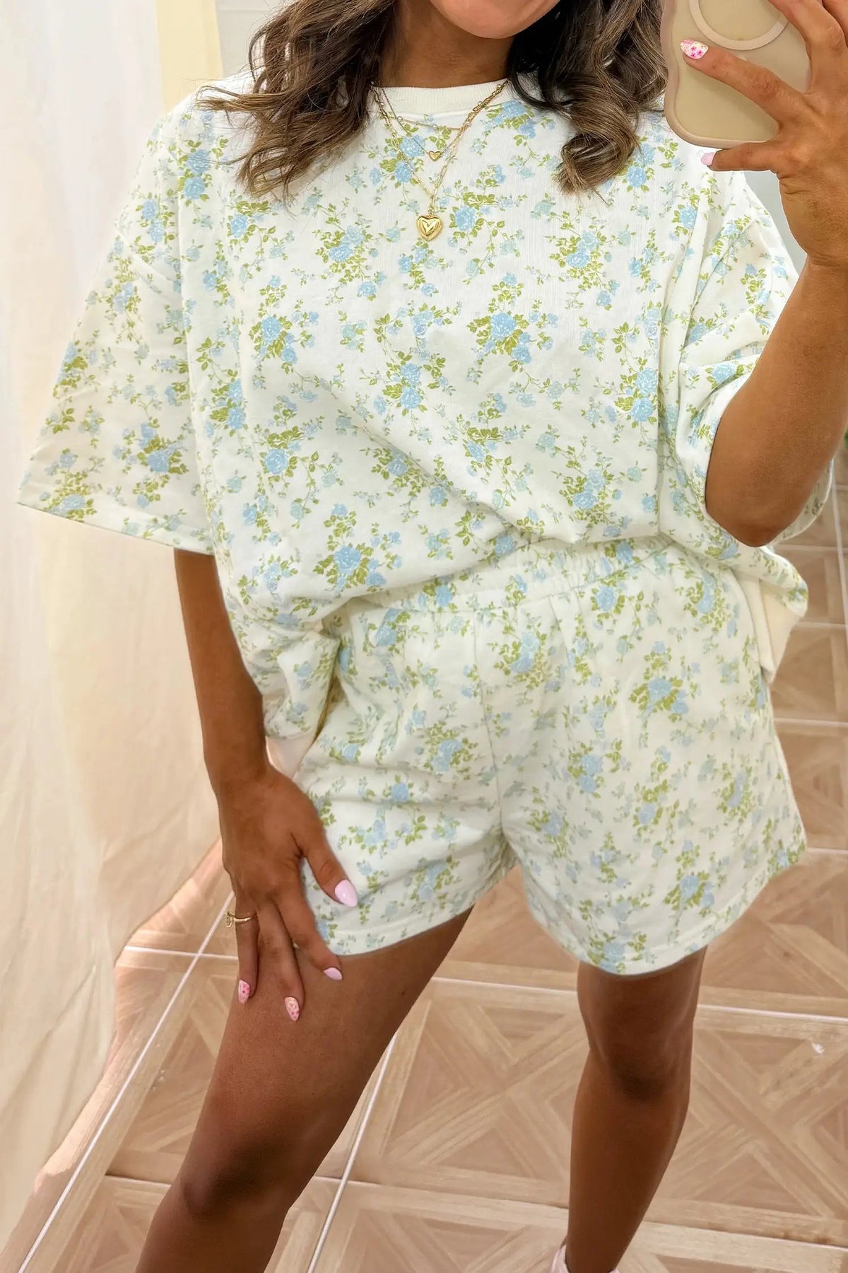 The Ainsley Short Set - Sky Blue — view 3