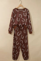 The Georgia Pant Set - Brown — view 2