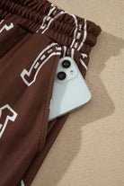 The Georgia Pant Set - Brown — view 5