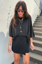 The Phoebe Two-Piece Dress Set - Black — view 3