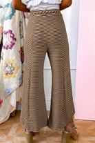 The Cassidy Pants - Khaki Stripe — view 2