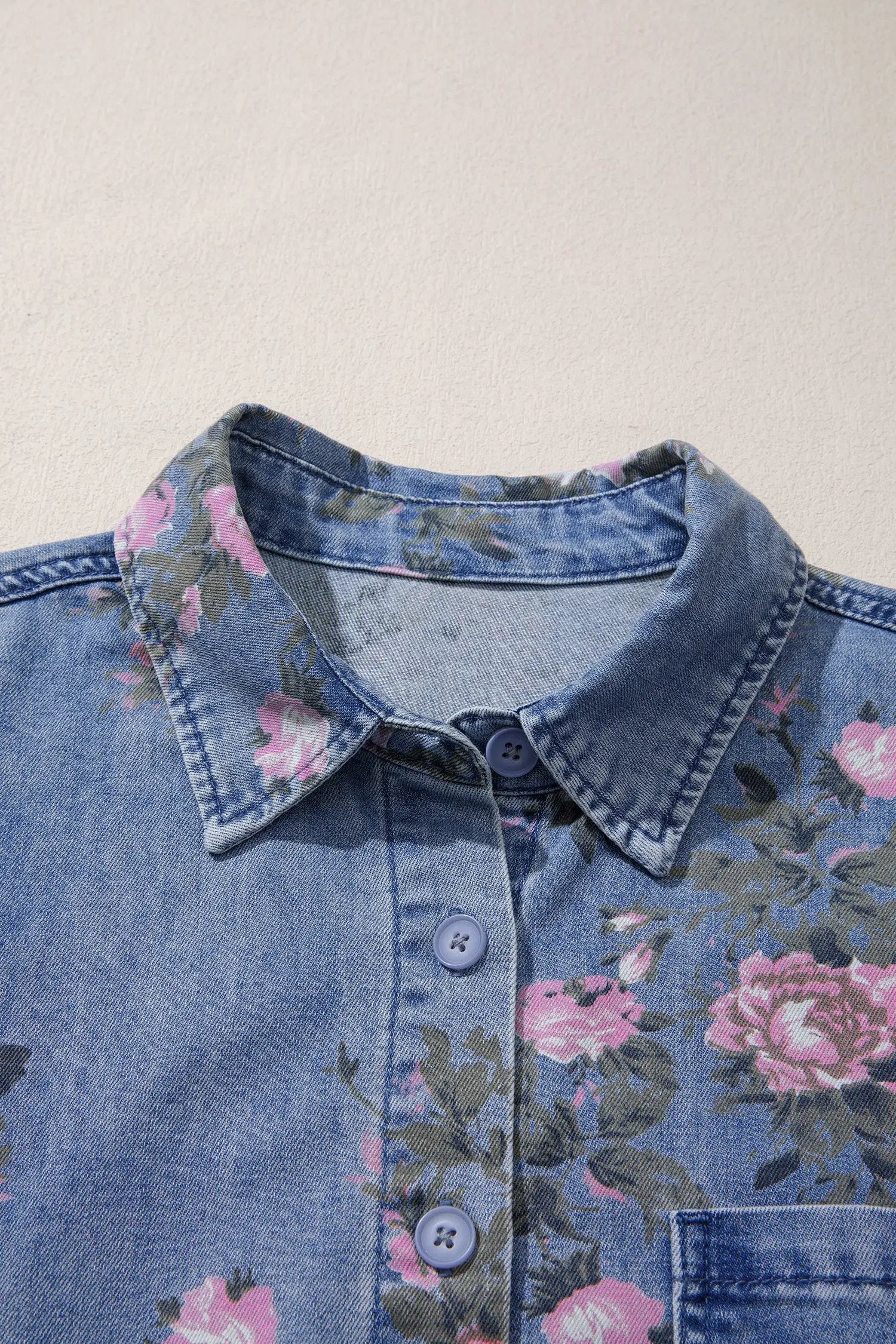 The Cleo Blouse - Blue — view 6
