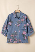 The Cleo Blouse - Blue — view 4