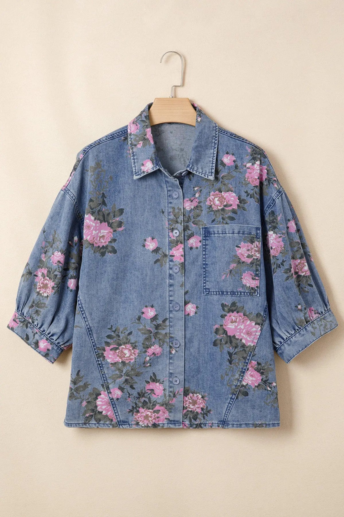 The Cleo Blouse - Blue — view 4