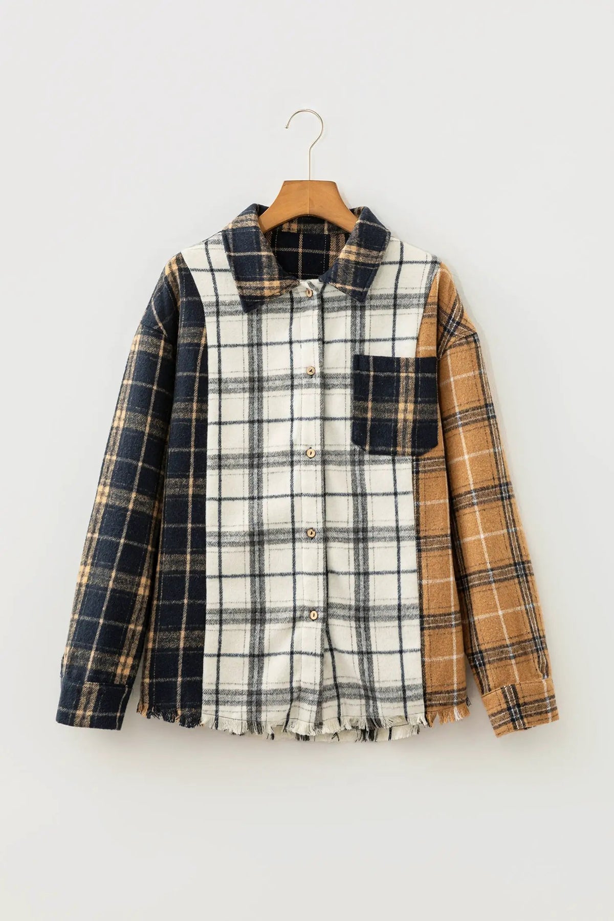 The Lacey Plaid Shacket - Multicolour — view 4