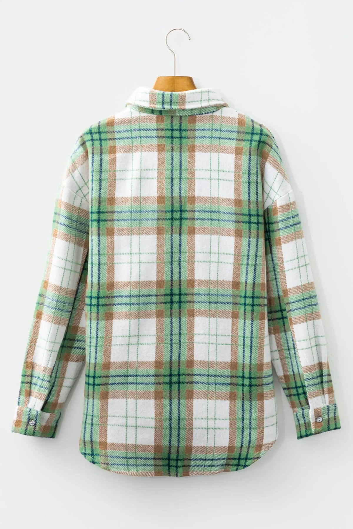 The Josie Plaid Shacket - Khaki — view 5