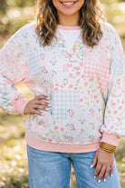 The Ari Plus Size Long Sleeve Top - Pink — main photo