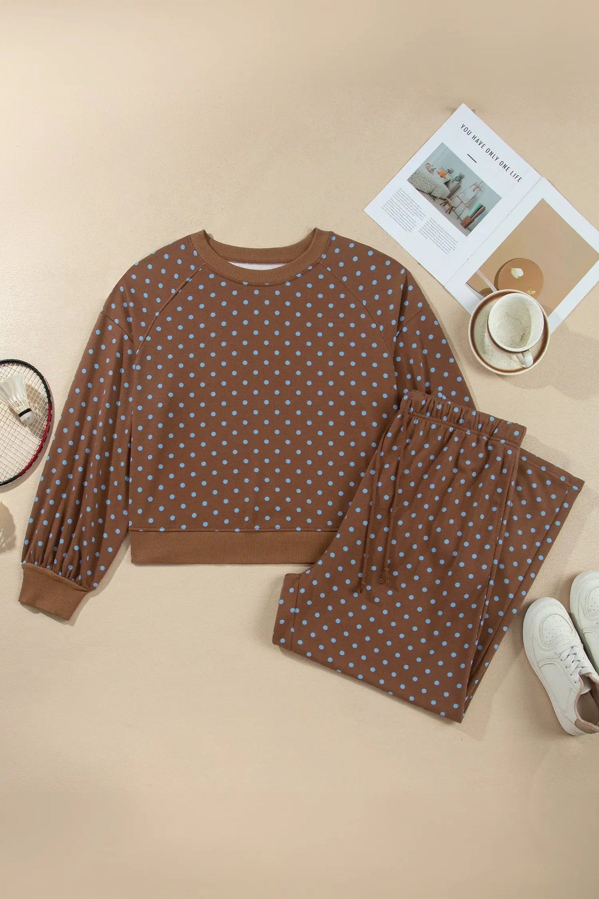 The Celia Plus Size Loungewear - Brown — main photo