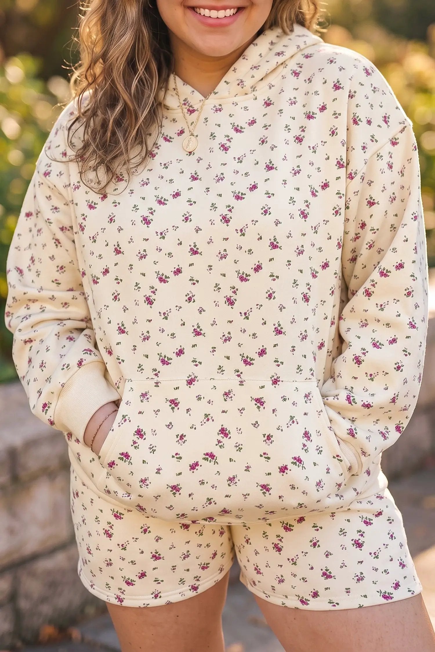 The Maggie Plus Size Loungewear - Beige — main photo
