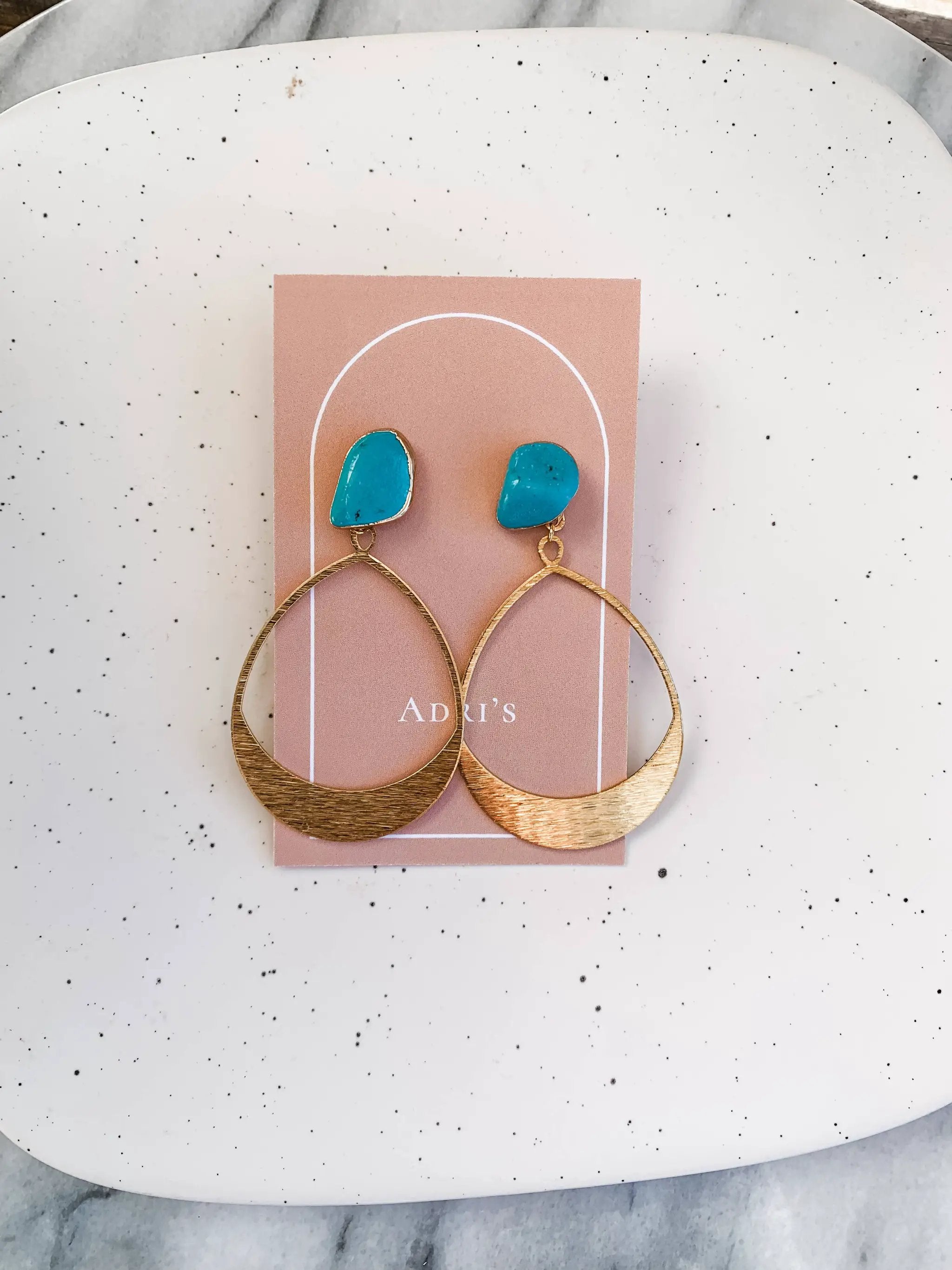 Adri’s The Turquoise Tear Drop Dangles - Earrings