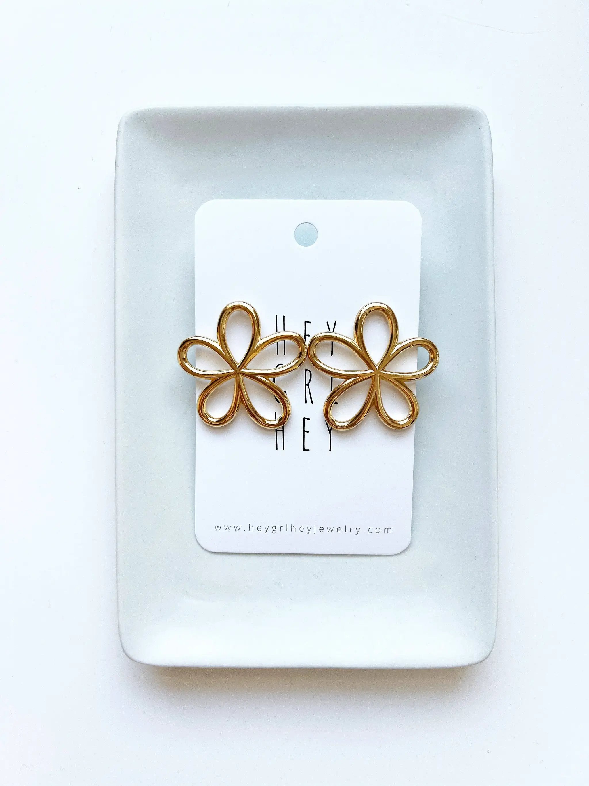 Hey Grl Hey Jewelry The Flower Statement Stud Earrings - Earrings
