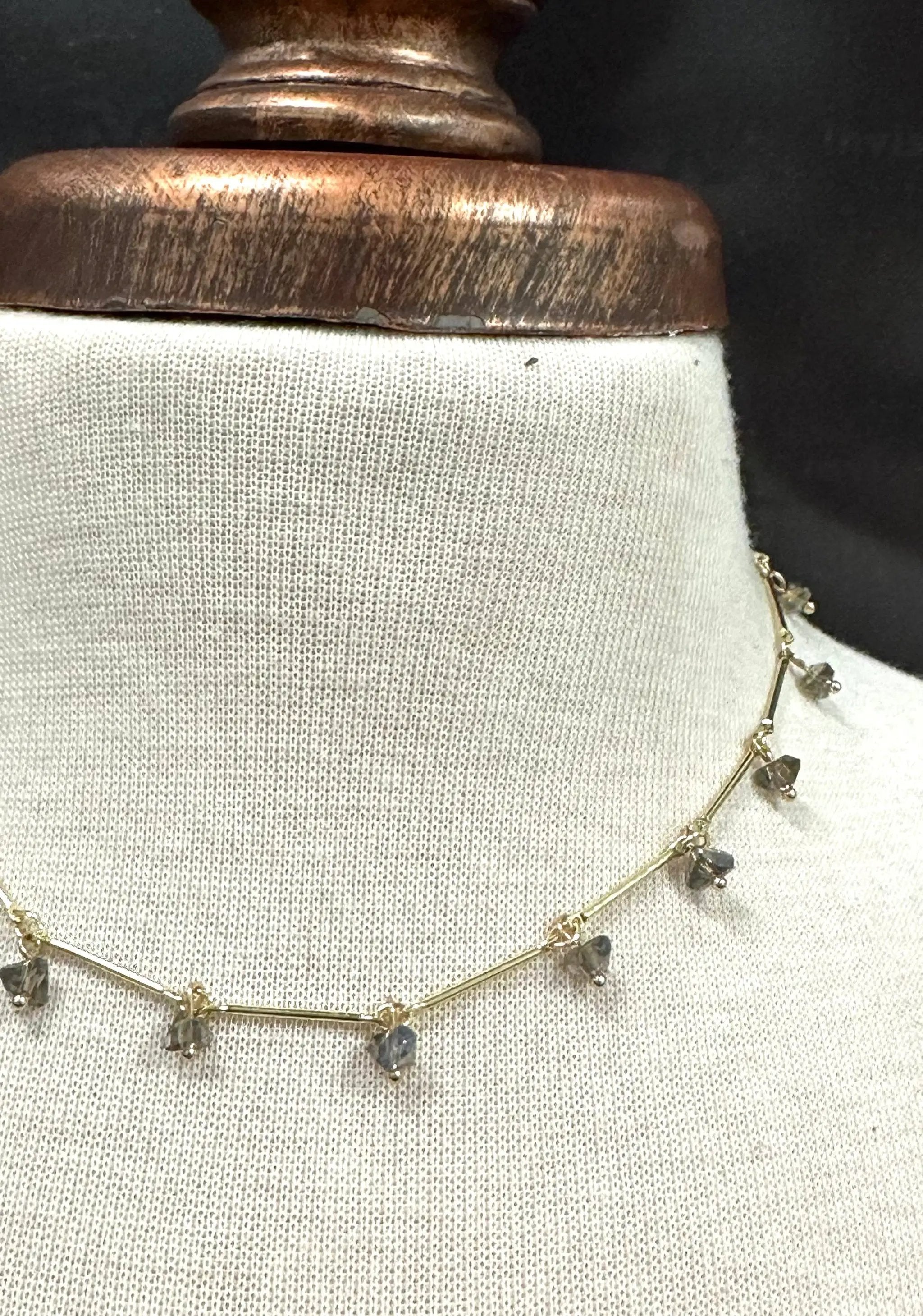 Nette Road Wholesale Hematite Gold Charm Necklace - Necklaces