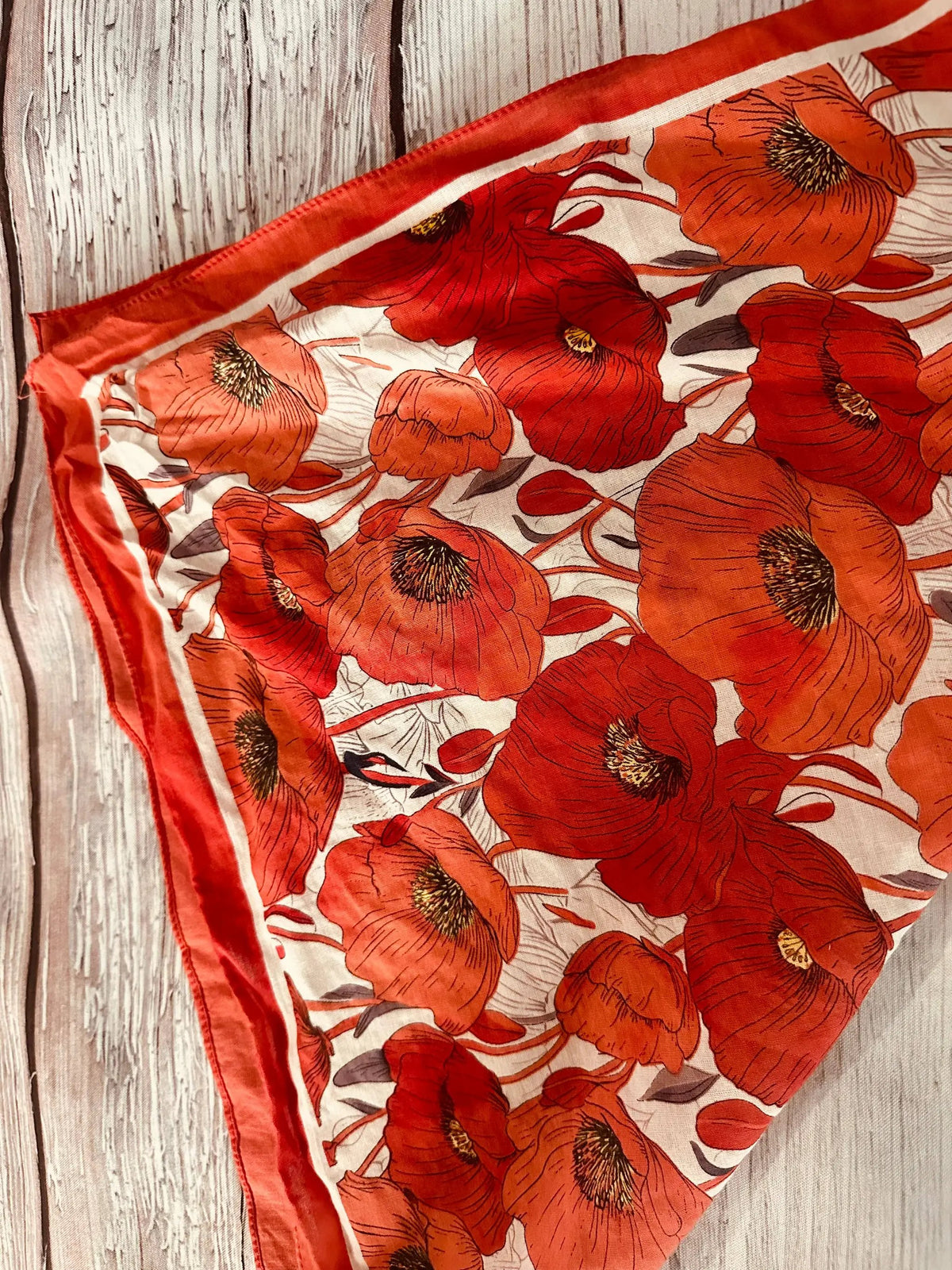 Boots Are My Roots Boots Are My Roots - Poppy Hand Dyed Bandanas with Leather Slides : Bandanas Only -