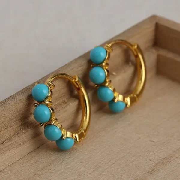 14K Gold Plated Copper Hoop Earrings