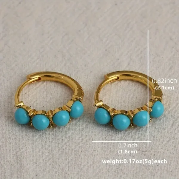 14K Gold Plated Copper Hoop Earrings - Image 5