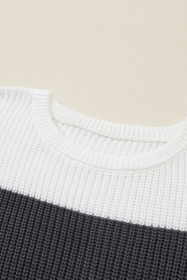 Color Block O-Neck Sweater - Image 15